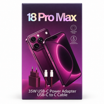 35W USB-C power adapter and USB-C cable set with EU plug in retail packaging