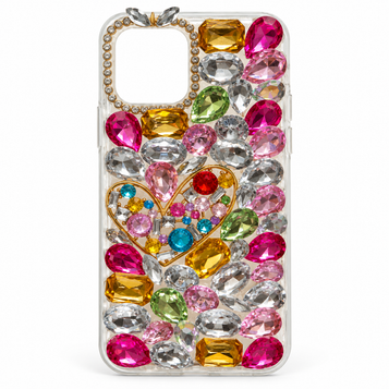 iPhone 11 Pro Multicolour Jewel Heart Case