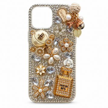 iPhone 12 Pro Max embellished case – Gold Charms