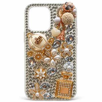 iPhone 13 Pro Max embellished case — Gold Charms
