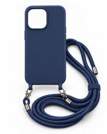 iPhone 13 Pro rope and loop strap case — Navy Blue