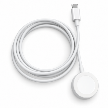 Magnetic smartwatch charger on a clean white background