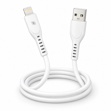 USB-A to Lightning Charging & Data Cable – 1m, 3A — white-background product photo