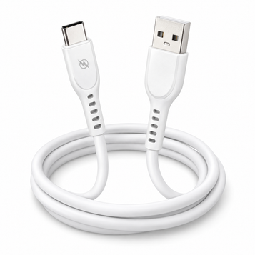 USB-A to USB-C Charging & Data Cable – 1m, 3A — white-background product photo
