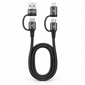 4-in-1 Charging & Data Cable – 1m — white-background product photo
