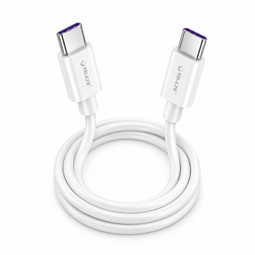 TD-LTE USB-C to USB-C Cable – 1m, 18W — white-background product photo