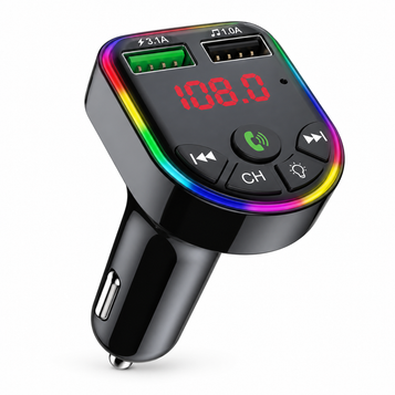 TD-LTE TD-MPC01 Bluetooth FM Transmitter & Car Charger — white-background product photo