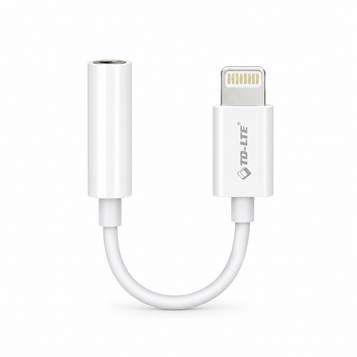 Lightning to 3.5mm Jack Adapter Cable – TD-A036 — white-background product photo