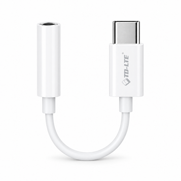 TD-LTE TD-A037 USB-C to 3.5mm Audio Adapter — white-background product photo