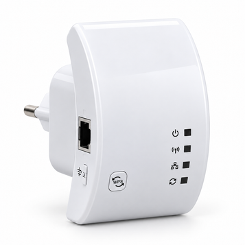 Wireless-N WiFi Repeater – 300Mbps Range Extender — white-background product photo