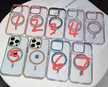 MagSafe Compatible Clear Glitter iPhone Case